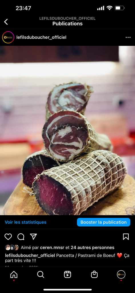 Panchetta de veau maison